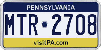 PA license plate MTR2708