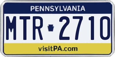 PA license plate MTR2710