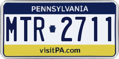 PA license plate MTR2711