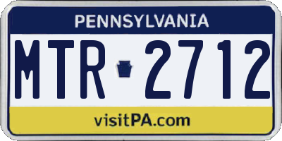 PA license plate MTR2712