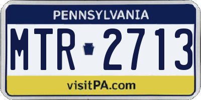 PA license plate MTR2713
