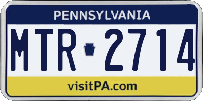 PA license plate MTR2714