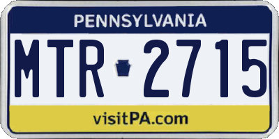 PA license plate MTR2715