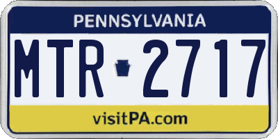 PA license plate MTR2717