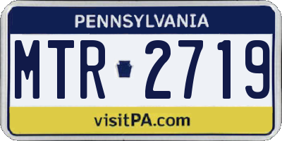 PA license plate MTR2719