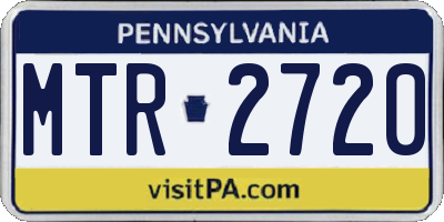PA license plate MTR2720