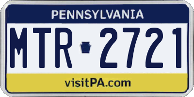 PA license plate MTR2721