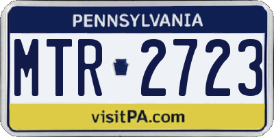 PA license plate MTR2723