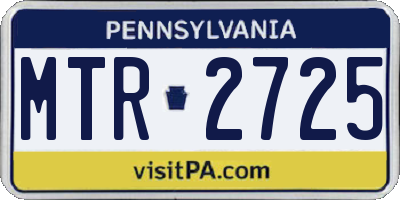 PA license plate MTR2725