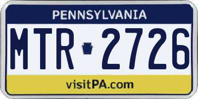 PA license plate MTR2726