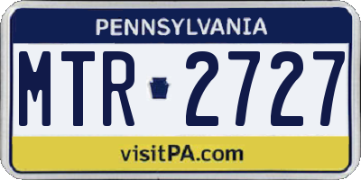 PA license plate MTR2727