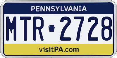 PA license plate MTR2728