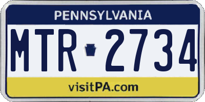 PA license plate MTR2734
