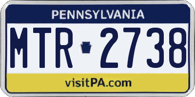 PA license plate MTR2738