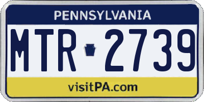PA license plate MTR2739