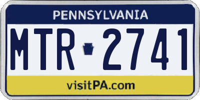 PA license plate MTR2741