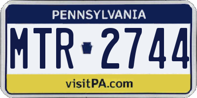 PA license plate MTR2744