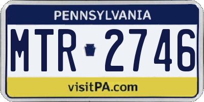 PA license plate MTR2746