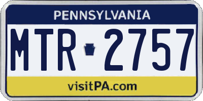 PA license plate MTR2757