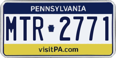 PA license plate MTR2771
