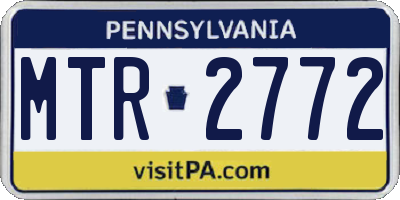 PA license plate MTR2772