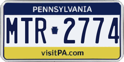 PA license plate MTR2774