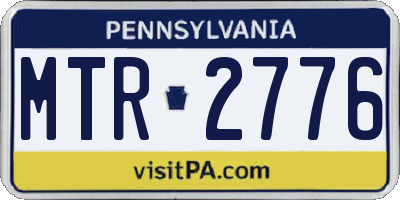 PA license plate MTR2776