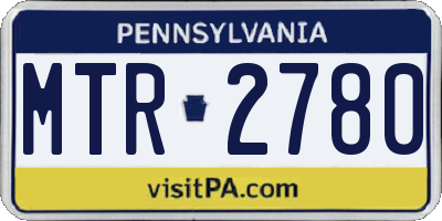 PA license plate MTR2780
