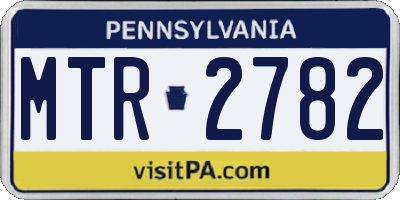 PA license plate MTR2782
