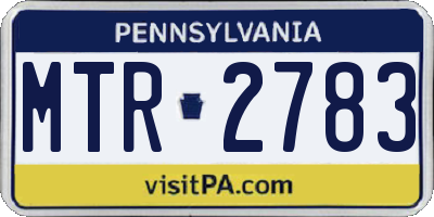 PA license plate MTR2783