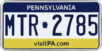 PA license plate MTR2785