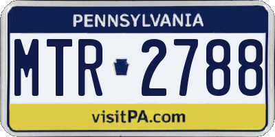 PA license plate MTR2788