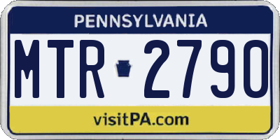 PA license plate MTR2790