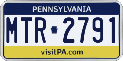 PA license plate MTR2791