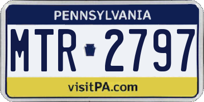 PA license plate MTR2797