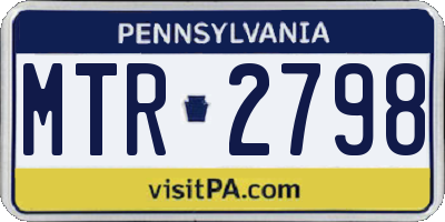PA license plate MTR2798