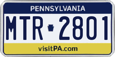 PA license plate MTR2801