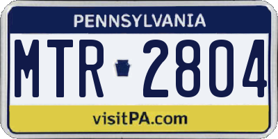 PA license plate MTR2804