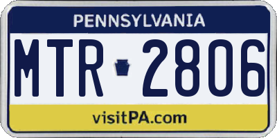 PA license plate MTR2806