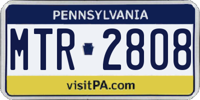 PA license plate MTR2808