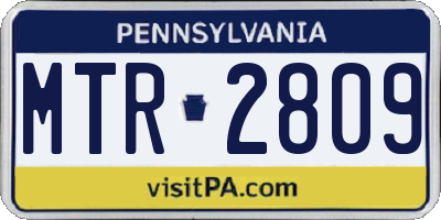 PA license plate MTR2809