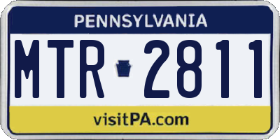 PA license plate MTR2811