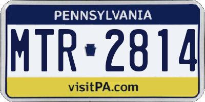 PA license plate MTR2814