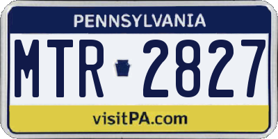 PA license plate MTR2827