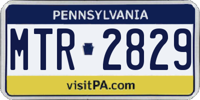 PA license plate MTR2829