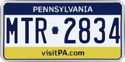 PA license plate MTR2834
