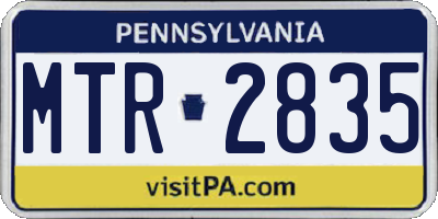 PA license plate MTR2835