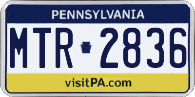 PA license plate MTR2836