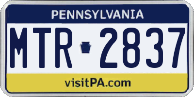 PA license plate MTR2837