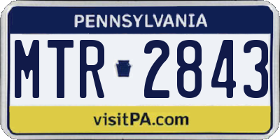 PA license plate MTR2843